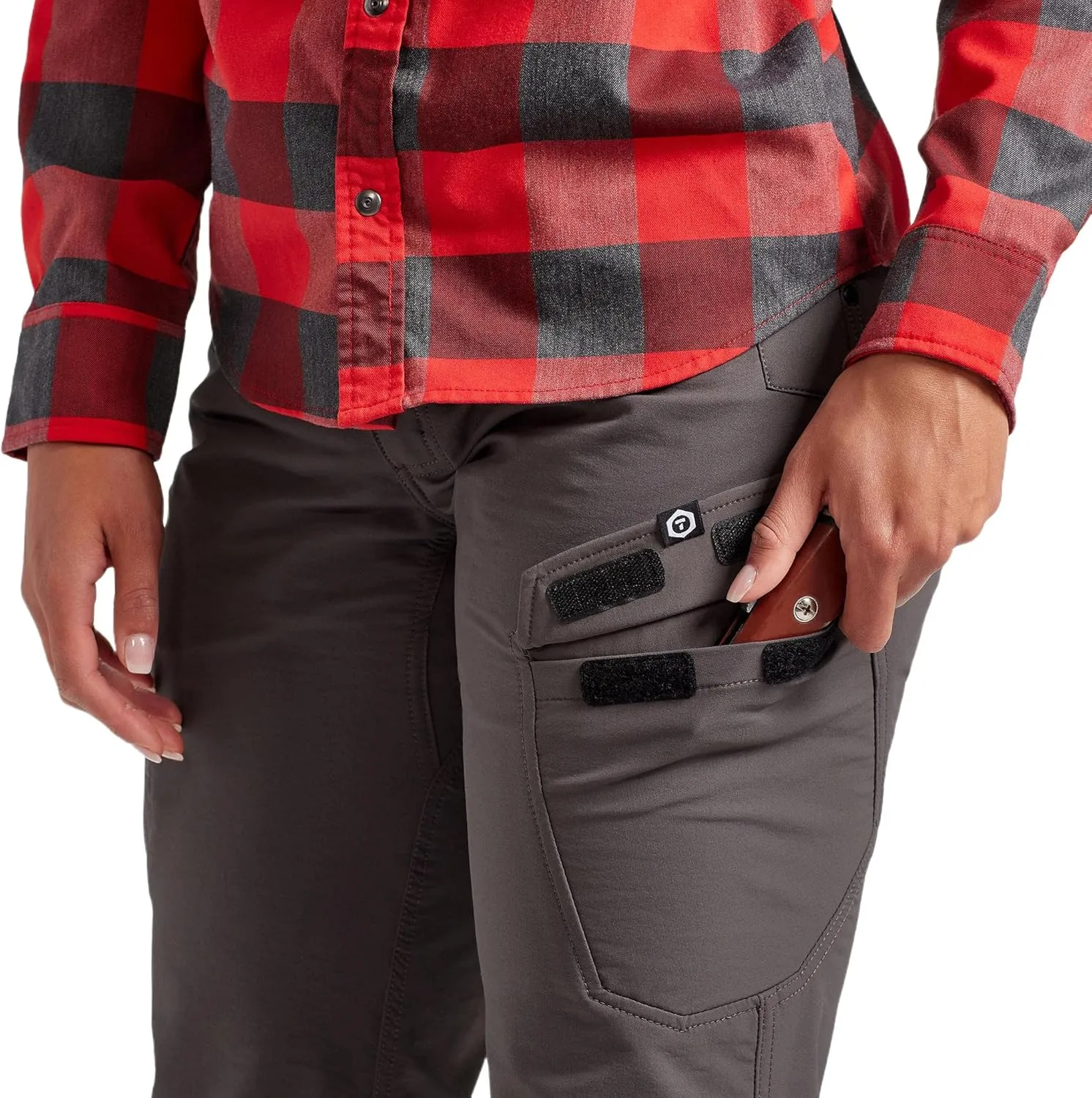 TRUEWERK Womens Workwear Pants - T1 WerkPants - Relaxed Fit, Lightweight, Moisture Wicking, Cargo Pants with 4-Way Stretch