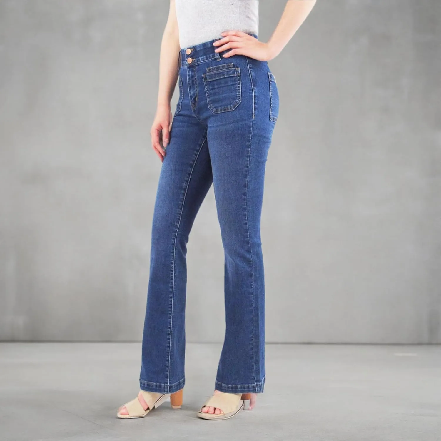 Tummy Control Bootcut with Classic Pockets and Back Design