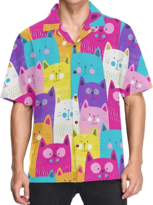 visesunny Mens Unique Pattern Hawaiian Shirt Beach Tropical Button Up Shirts Vacation Cruise Hawaii Summer Clothes