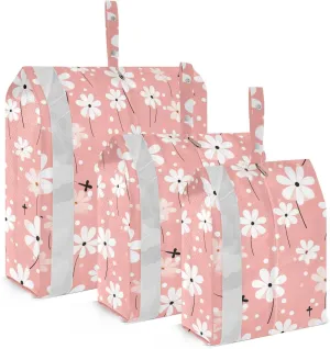 Watercolor Floral Flower Pink Packing Cubes for Travel 3 Set Packing Compression Cubes Luggage Organizers for Travel Accessories