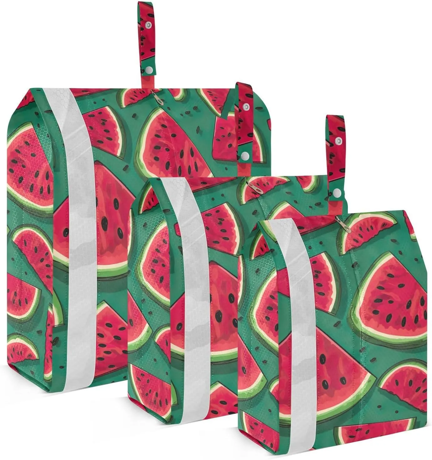 Watermelon Dark Green Packing Cubes for Travel 3 Set Travel Compression Bags Suitcase Organizer for Travel Essentials