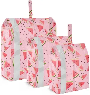Watermelon Spot Pink Packing Cubes for Travel 3 Set Compressible Packing Cubes Luggage Bags Organizer for Packing