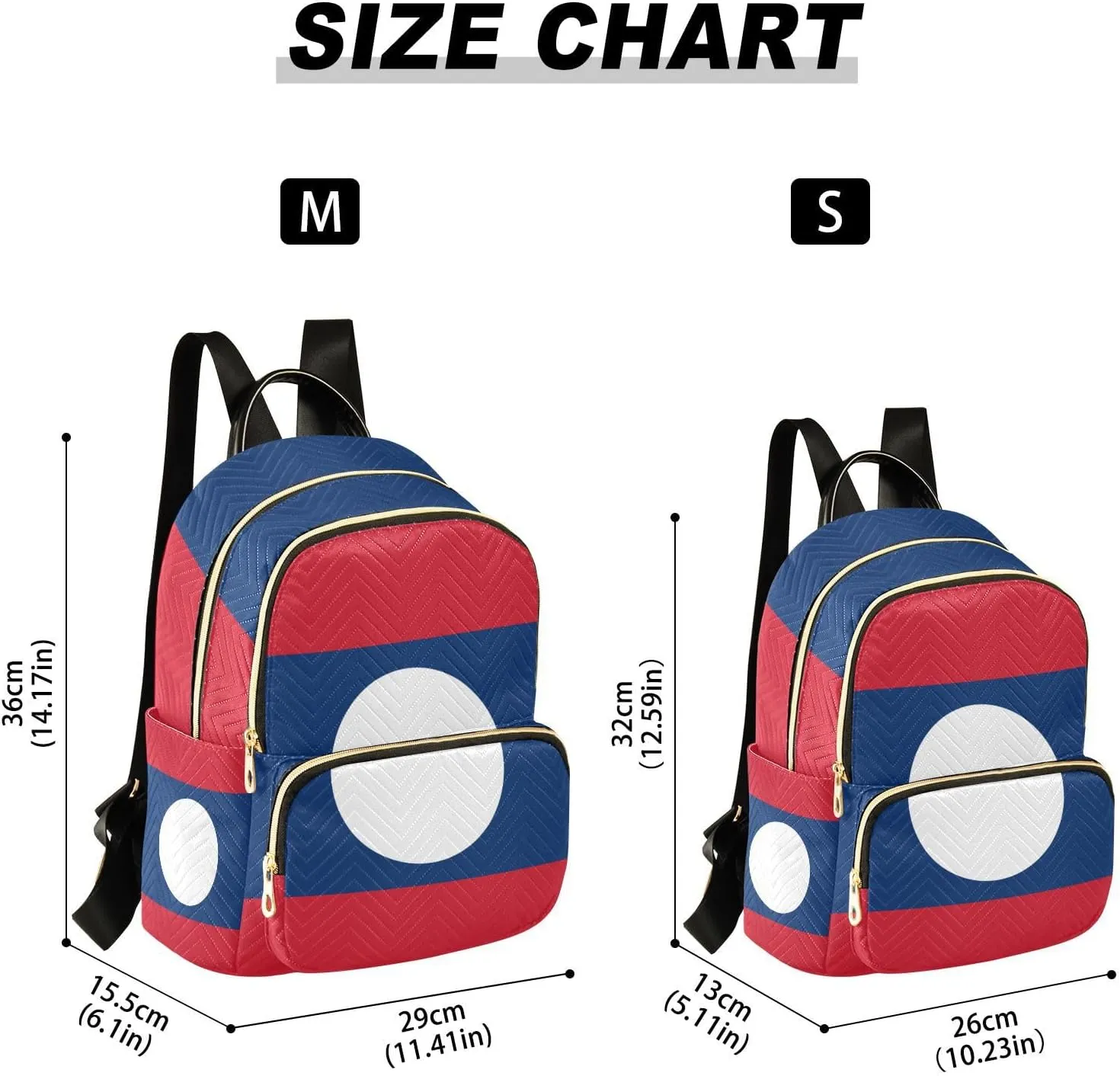 Women Fashion Backpack Flag Of Laos Sturdy Daily Bag Compact Regular Bag Diaper Bag