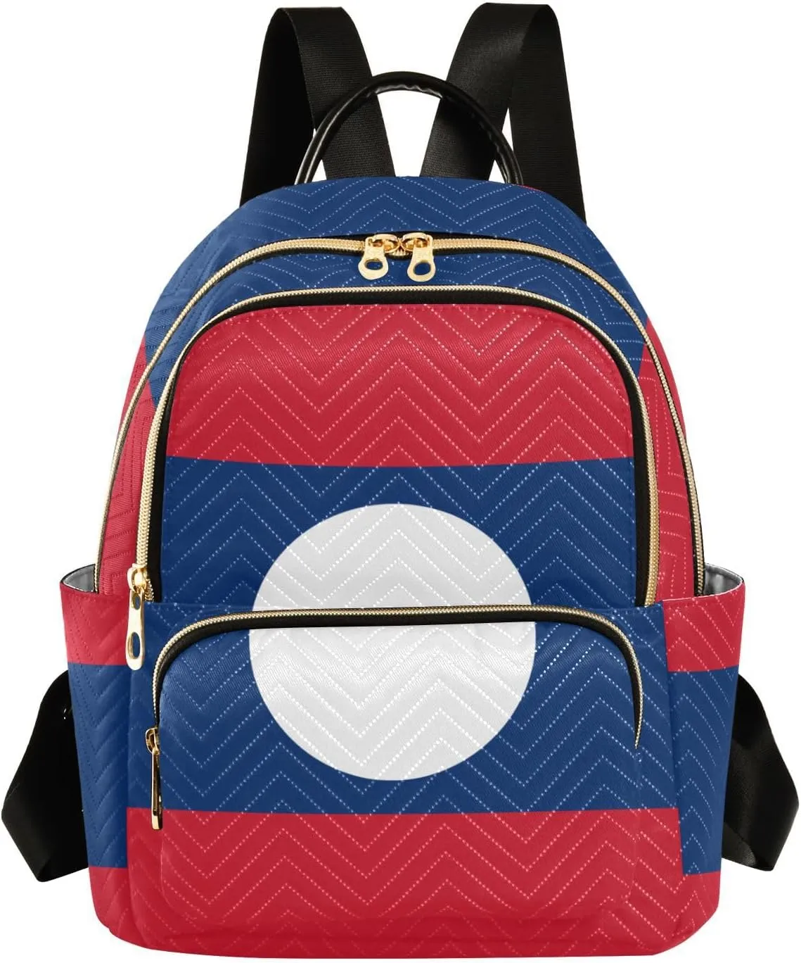 Women Fashion Backpack Flag Of Laos Sturdy Daily Bag Compact Regular Bag Diaper Bag