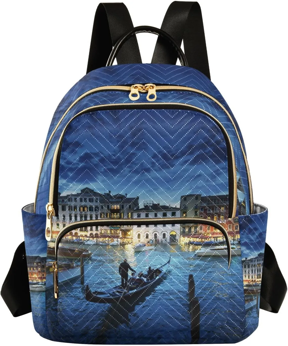 Women Fashion Backpack Venice Italy View Sturdy Daily Bag Compact Regular Bag Diaper Bag