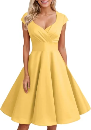 Women Short 1950s Retro Vintage Cocktail Party Swing Dresses Plus Size Woman Evening Dresses