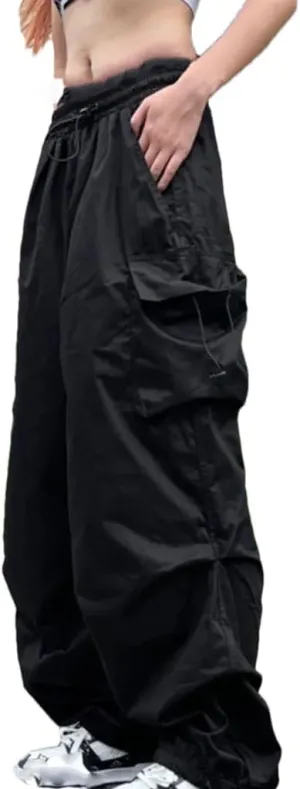 Women Streetwear Oversize Pockets Cargo Trousers Harajuku Wide Leg Loose Sweatpants