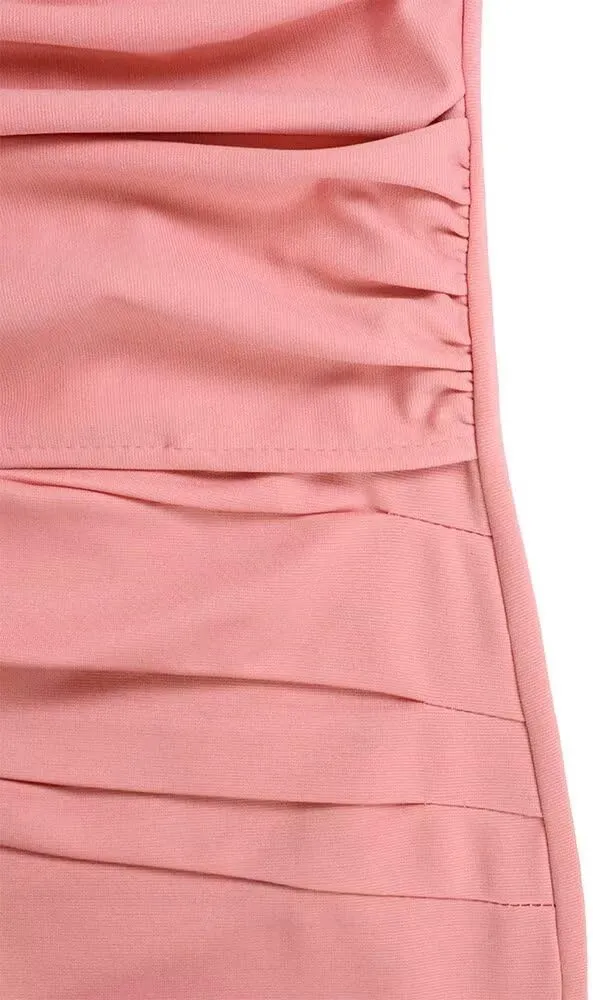 Women's Business Retro Ruffles 3/4 Sleeve Vintage Bodycon Peplum Formal Work Pencil Dress