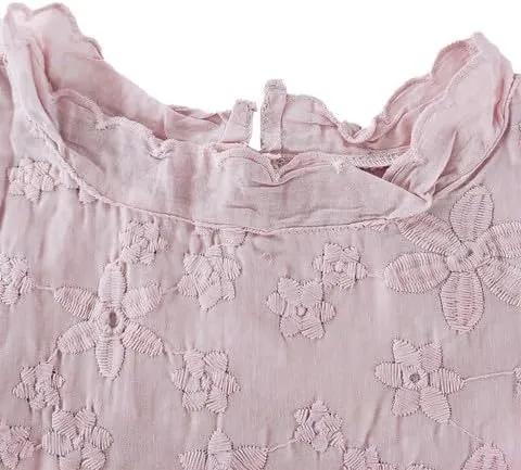 Women's Casual Embroidered Lace Floral Sleeveless Mini Dress A-line Beach Vacation Dresses Ruffle Swing Loose Tank Sundresses