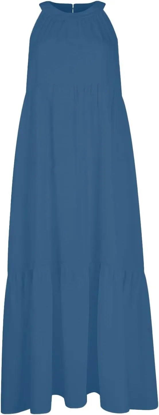 Womens Dresses Patchwork High Waisted Loose Swing Womens Dresses Tea Party Dresses for Woman Maxi