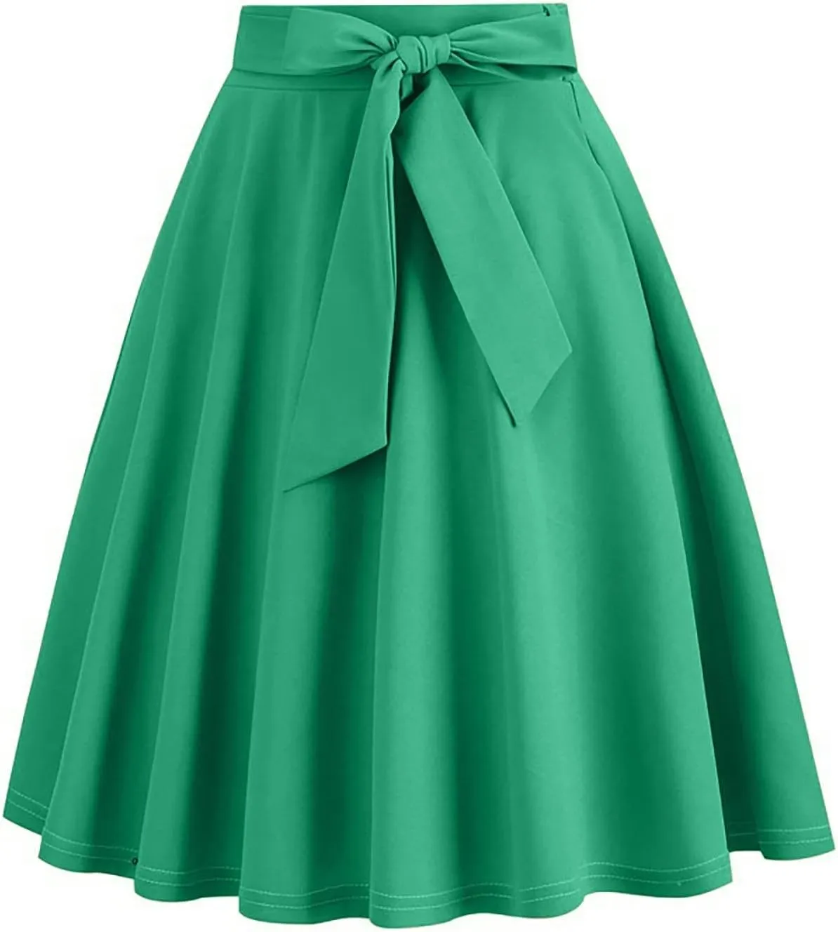 Women's High Waist A-Line Pockets Skirt Skater Flared Midi Skirt Vinage Skirt Coctail Party Short Skirts