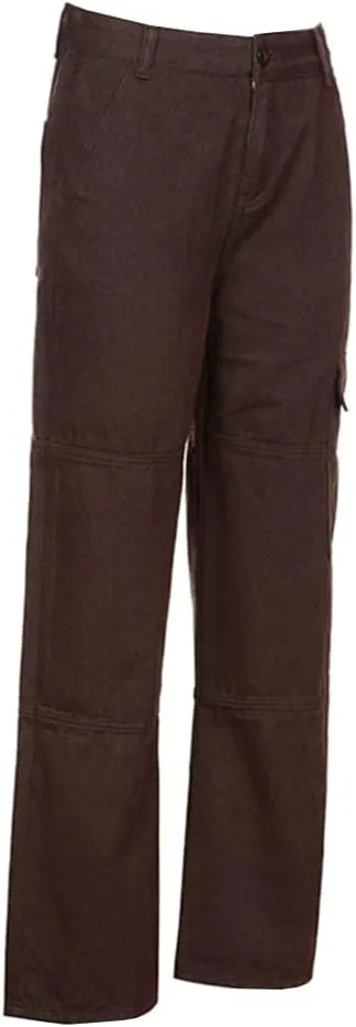 Women's High Waisted Relaxed Fit Cargo Jeans Straight Wide Leg Y2K Baggy Denim Pants with Pockets