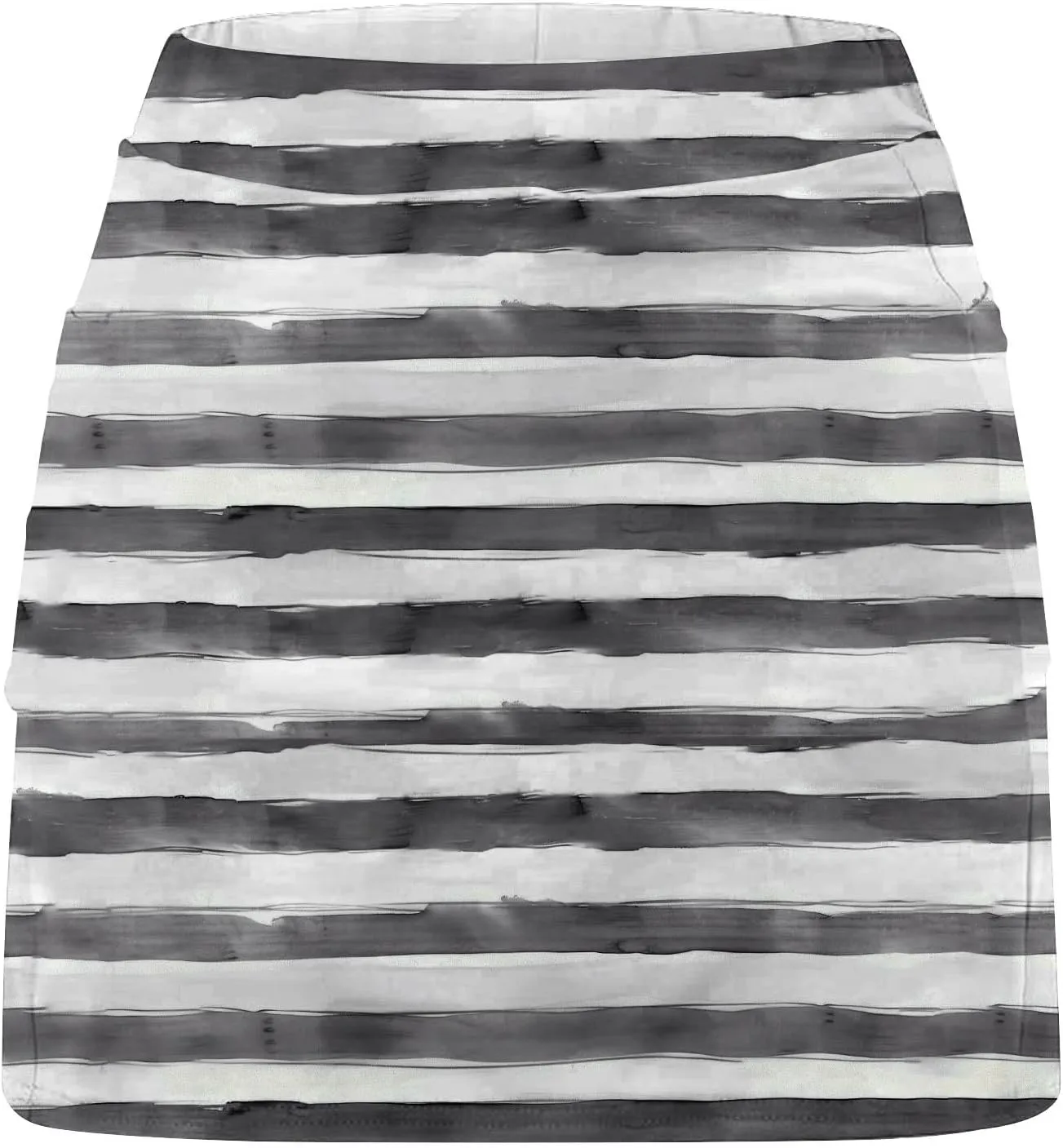 Women's High Waisted Tennis Skirts Striped Color Block Athletic Golf Skorts with Built in Shorts Workout Skirt