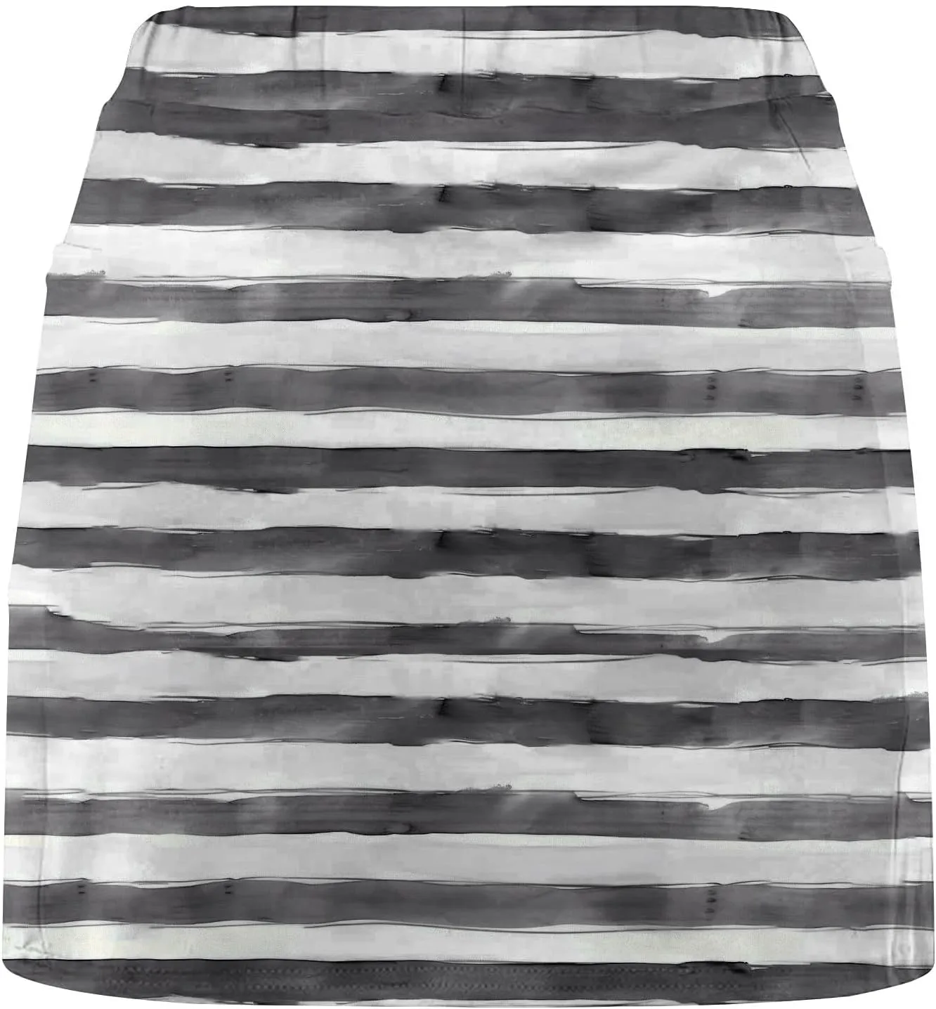 Women's High Waisted Tennis Skirts Striped Color Block Athletic Golf Skorts with Built in Shorts Workout Skirt