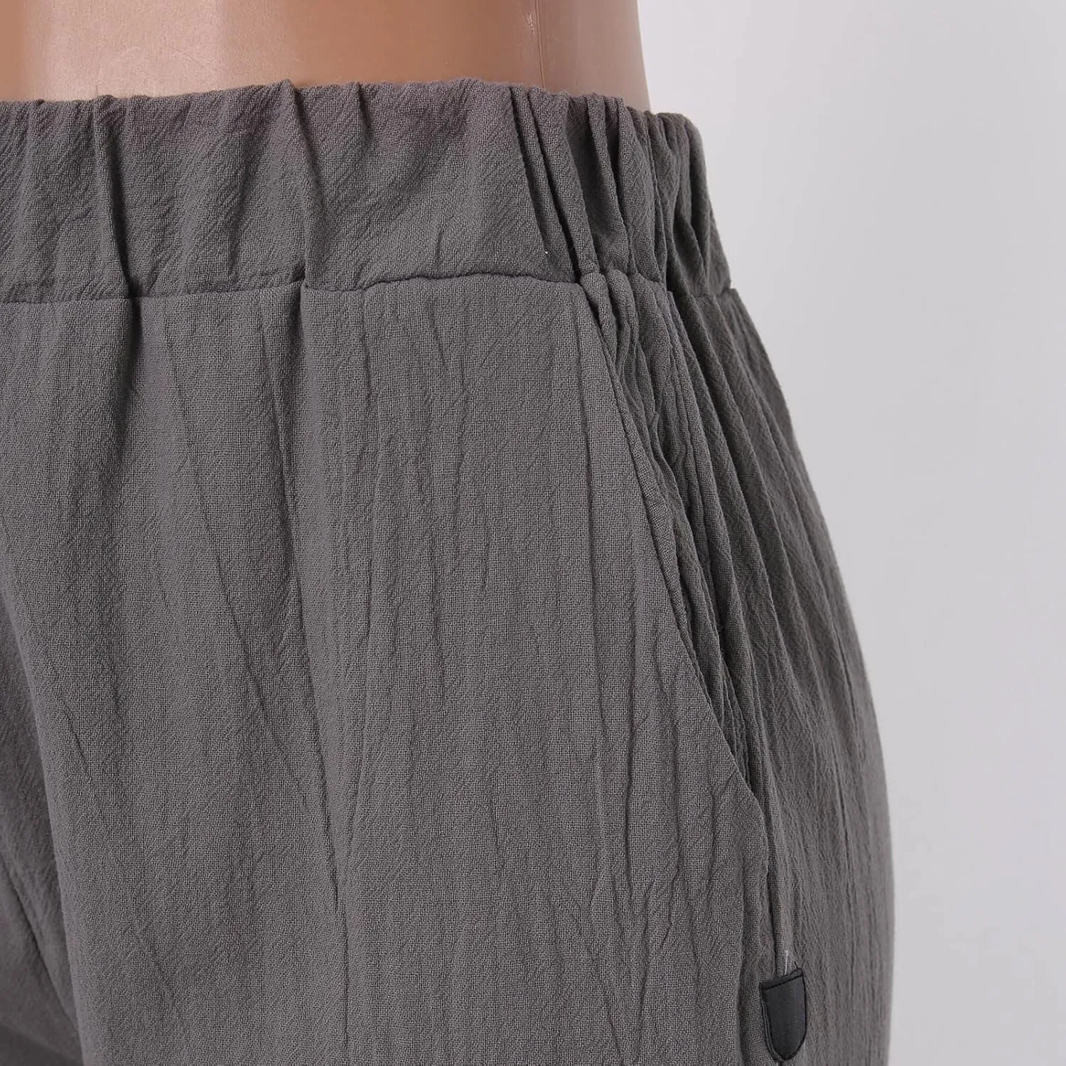 Womens Linen Summer Solid Pant Trousers High Waist Bootcut Loose Fit Pants Business Work