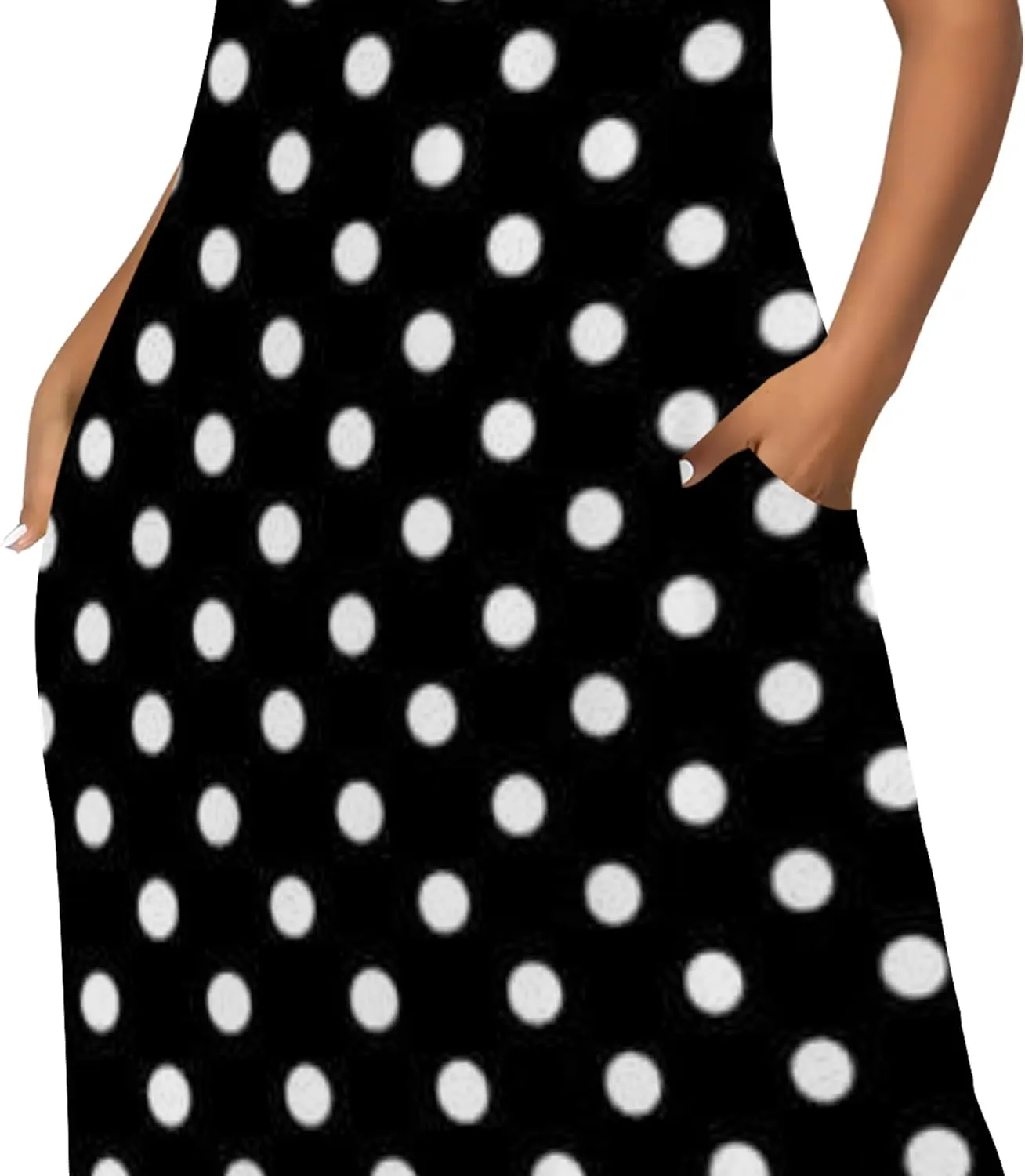 Women's Plus Size Purple Maxi Dress with Pockets