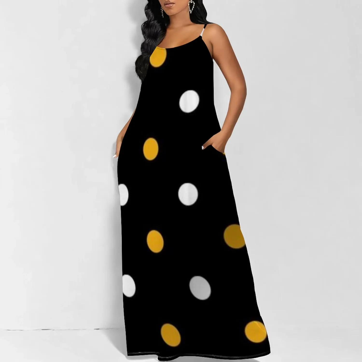 Women's Plus Size Purple Maxi Dress with Pockets