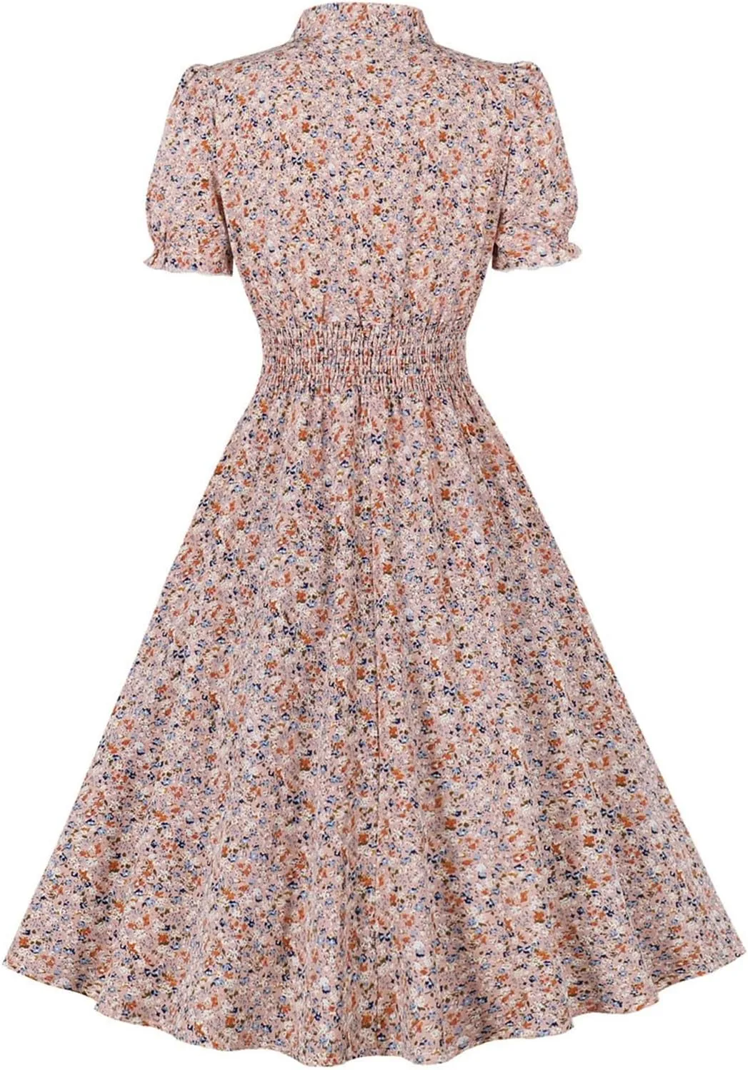 Women's V-Neckline Stretchy Casual Midi Plus Size Bridesmaid Dress Vintage 1950s Retro Rockabilly Prom Dresses