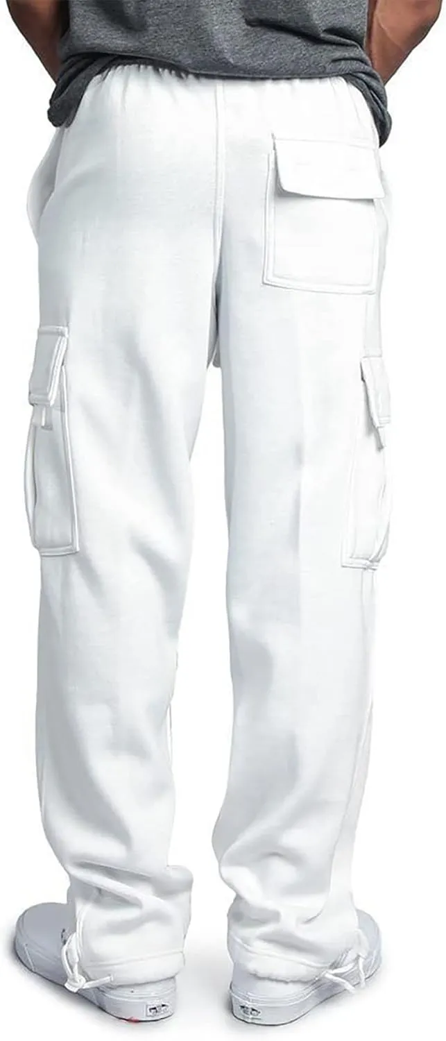 Ymosrh Mens Pants Relaxed Fit Overalls Drawstring Multi Pocket Casual Pants Hiking Cotton Twill Combat Pants Stretch
