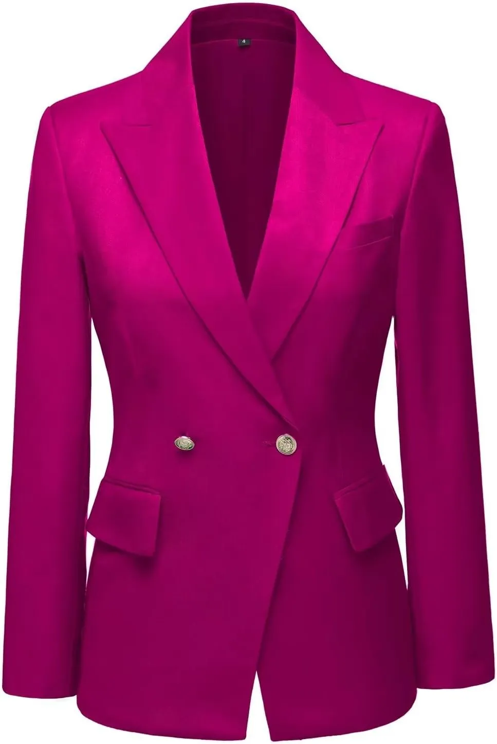 YUVUXE Women's Classic Fit Pink Solid Polyester Business Suit Set - Blazer & Pants - Working Women, Business Professionals