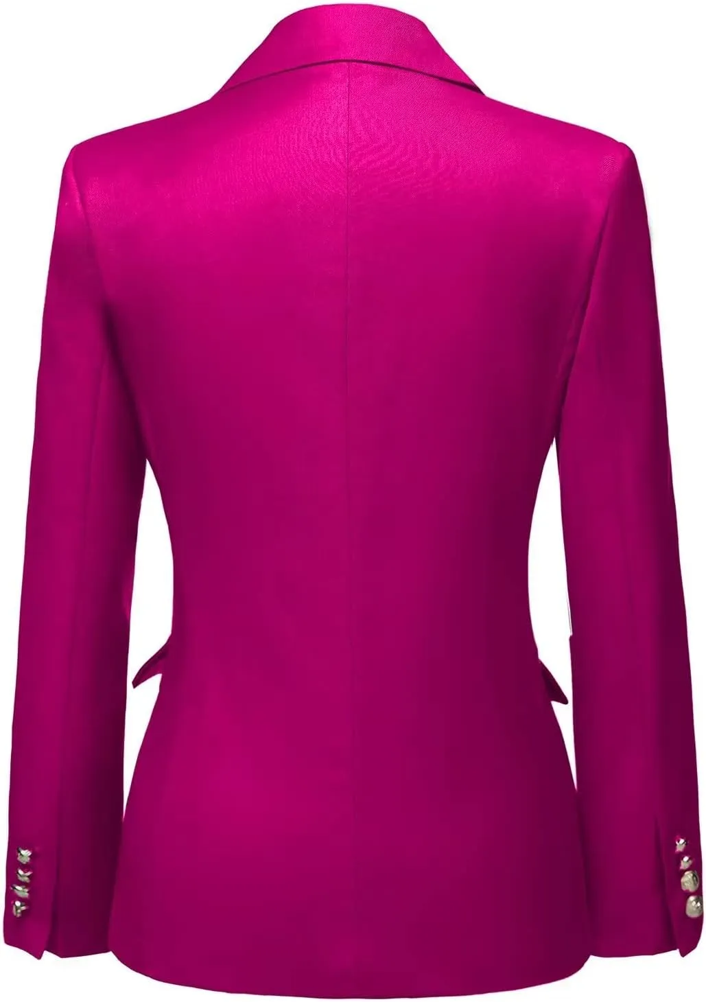 YUVUXE Women's Classic Fit Pink Solid Polyester Business Suit Set - Blazer & Pants - Working Women, Business Professionals