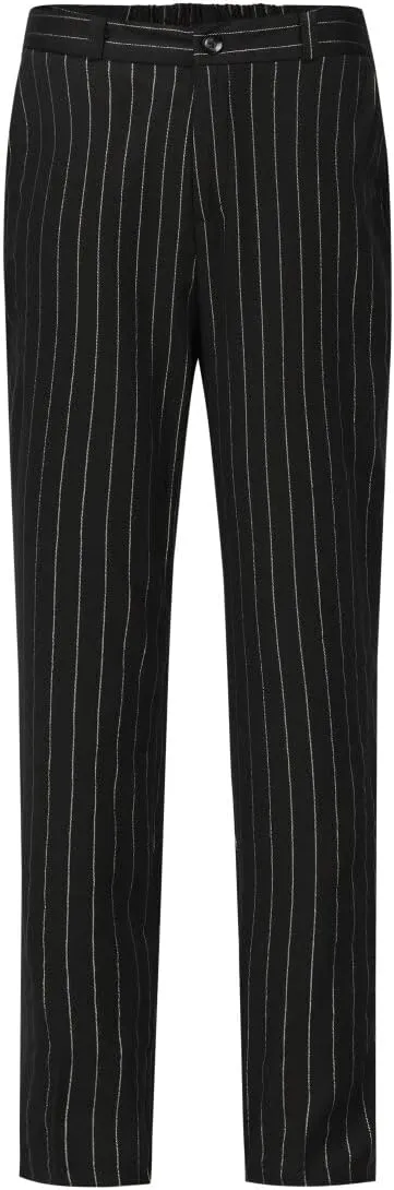 YYNUDA Women's Business Striped Suit Set 2 Piece Office Work Business Suits Blazer and Pant